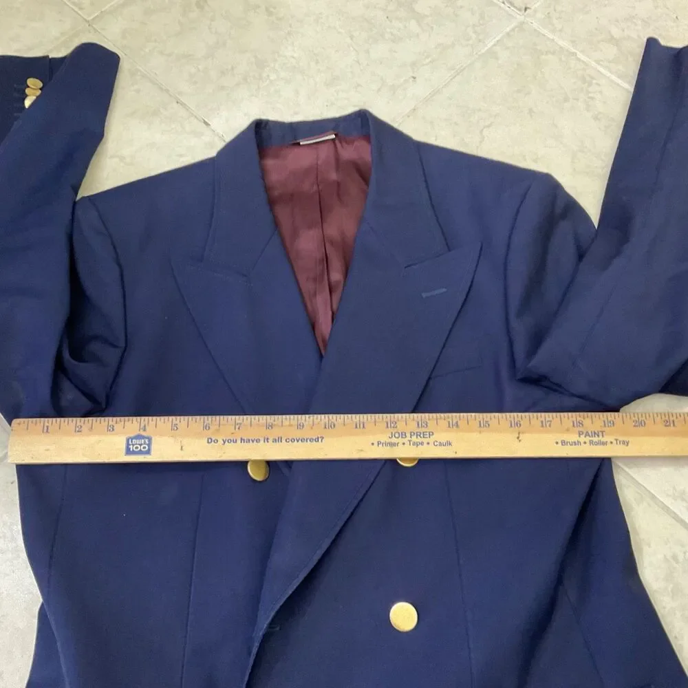 Gucci Uniform Blazer Navy Wool Mohair EU 48 US 38 Replacement parts only flaws*